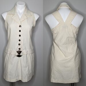 ✨3/$15 Dimitri Disenos Caesar Park cream cotton dress S